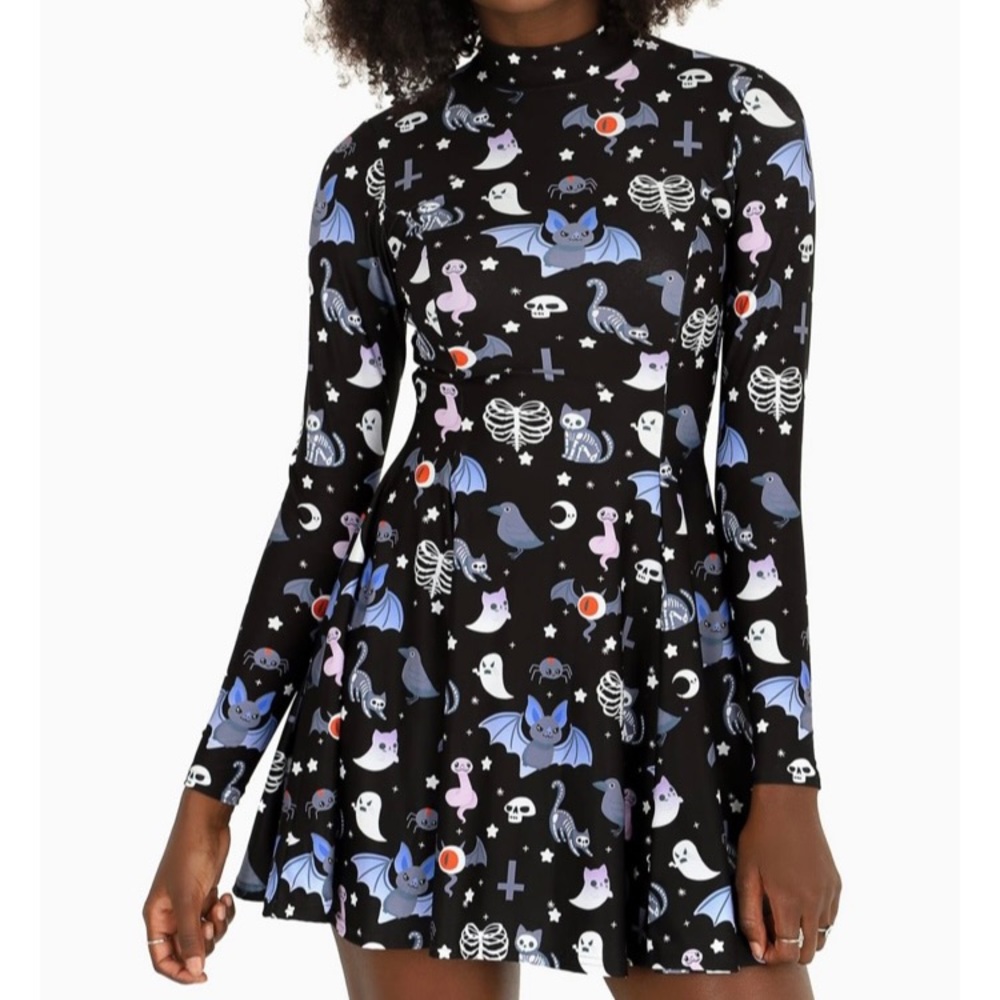 Blackmilk hauntingly cute skater dress